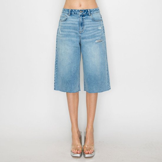 90391-SPRINKLE WASH RAW HEM JORT