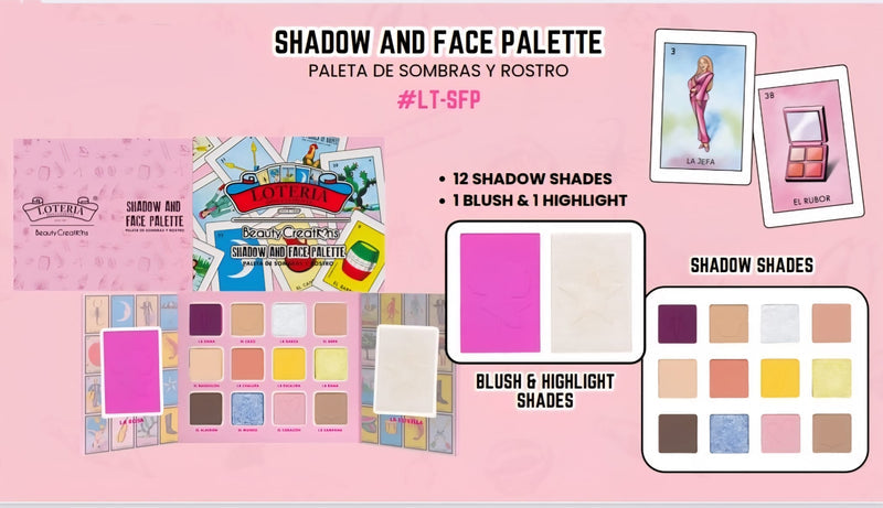 LA LOTERIA- PALETA DE SOMBRAS Y ROSTROS