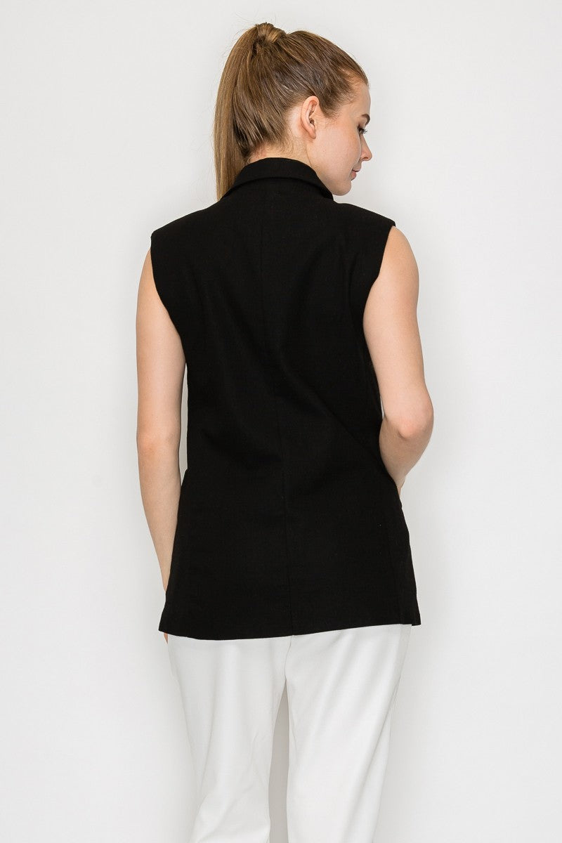 Blazer abotonado con cuello notch
