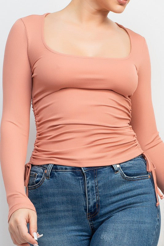 Side ruched top