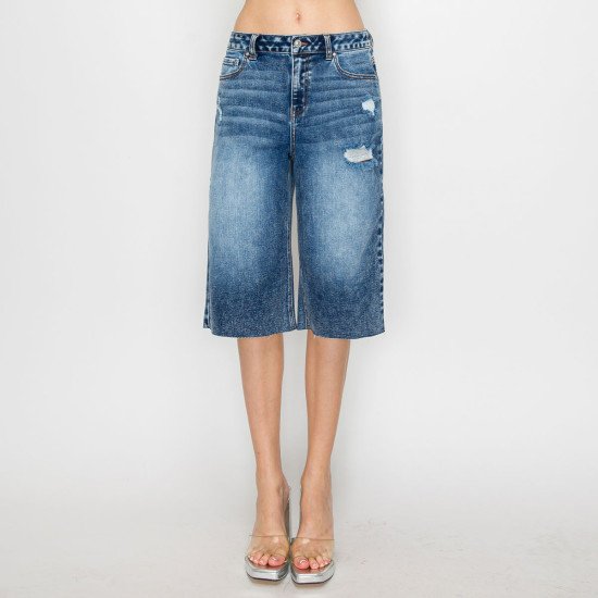 90391-SPRINKLE WASH RAW HEM JORT