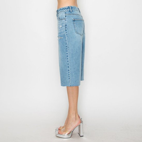 90391-SPRINKLE WASH RAW HEM JORT