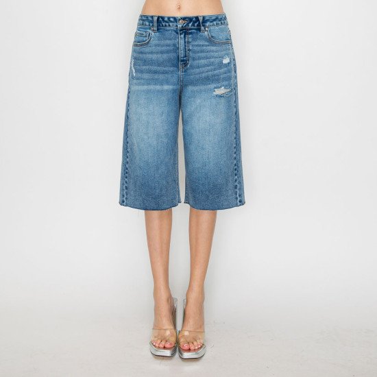 90391-SPRINKLE WASH RAW HEM JORT