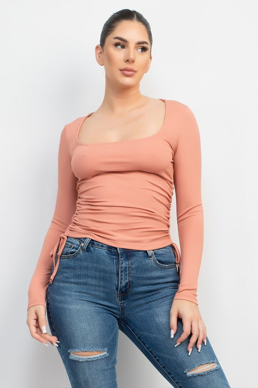 Side ruched top