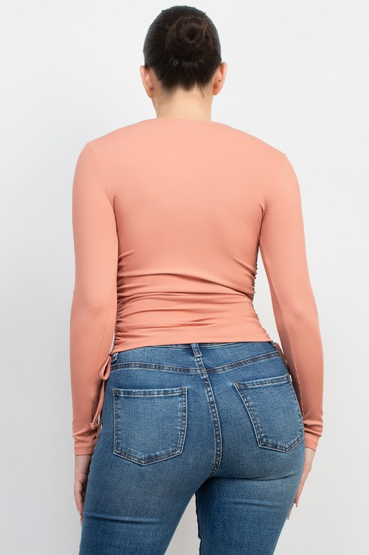 Side ruched top