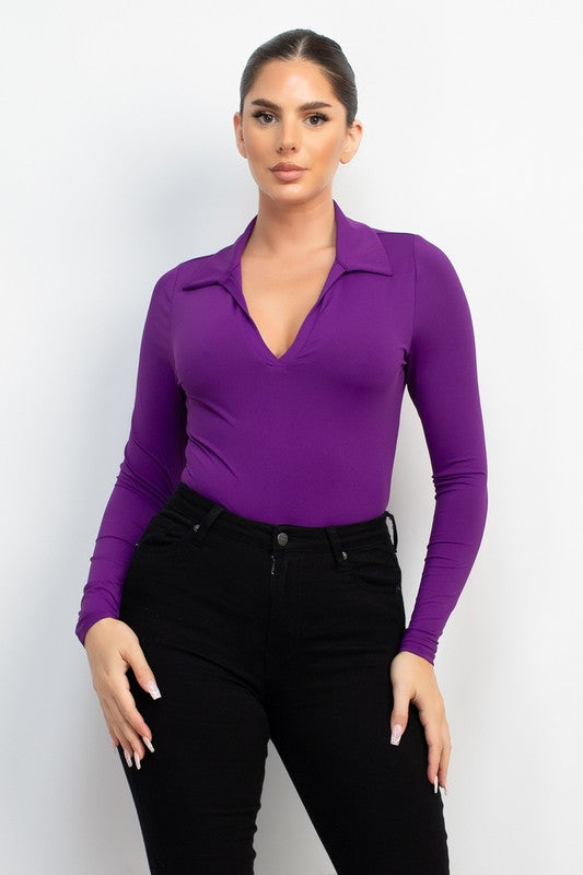 F&b double layer collar top