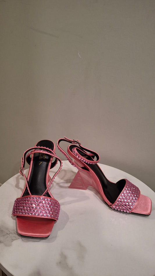 Tacon Rosa con Brillos